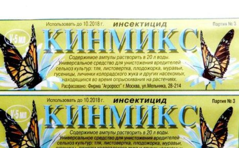 Hyönteismyrkky Kinmiks kasveille, hedelmäpensoille ja puille