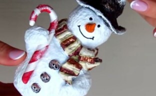 Joulukuusi lumi lumiukko papier-mache - mestarikurssi