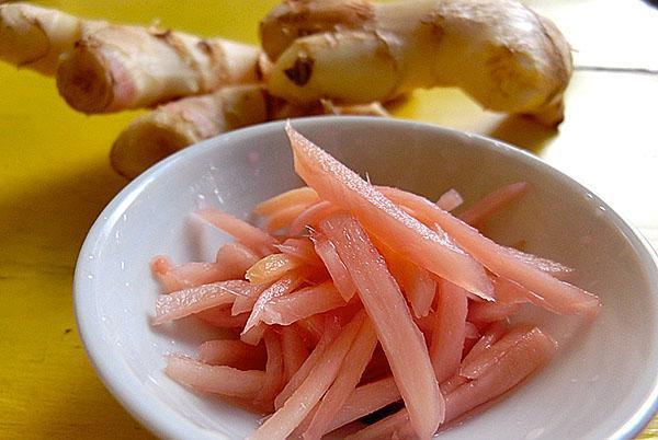 Marinoitu inkivääri - vitamiinien ja kivennäisaineiden ruokakomero