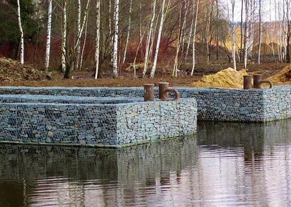 gabionit pankkien vahvistamiseksi