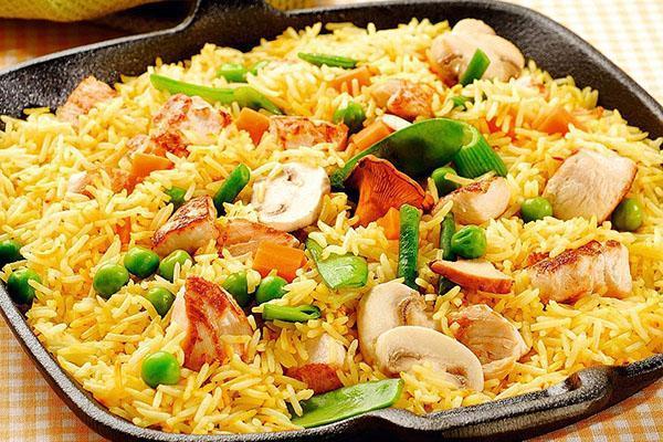 pilaf sienillä