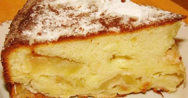 herkullinen charlotte kefirillä omenoilla